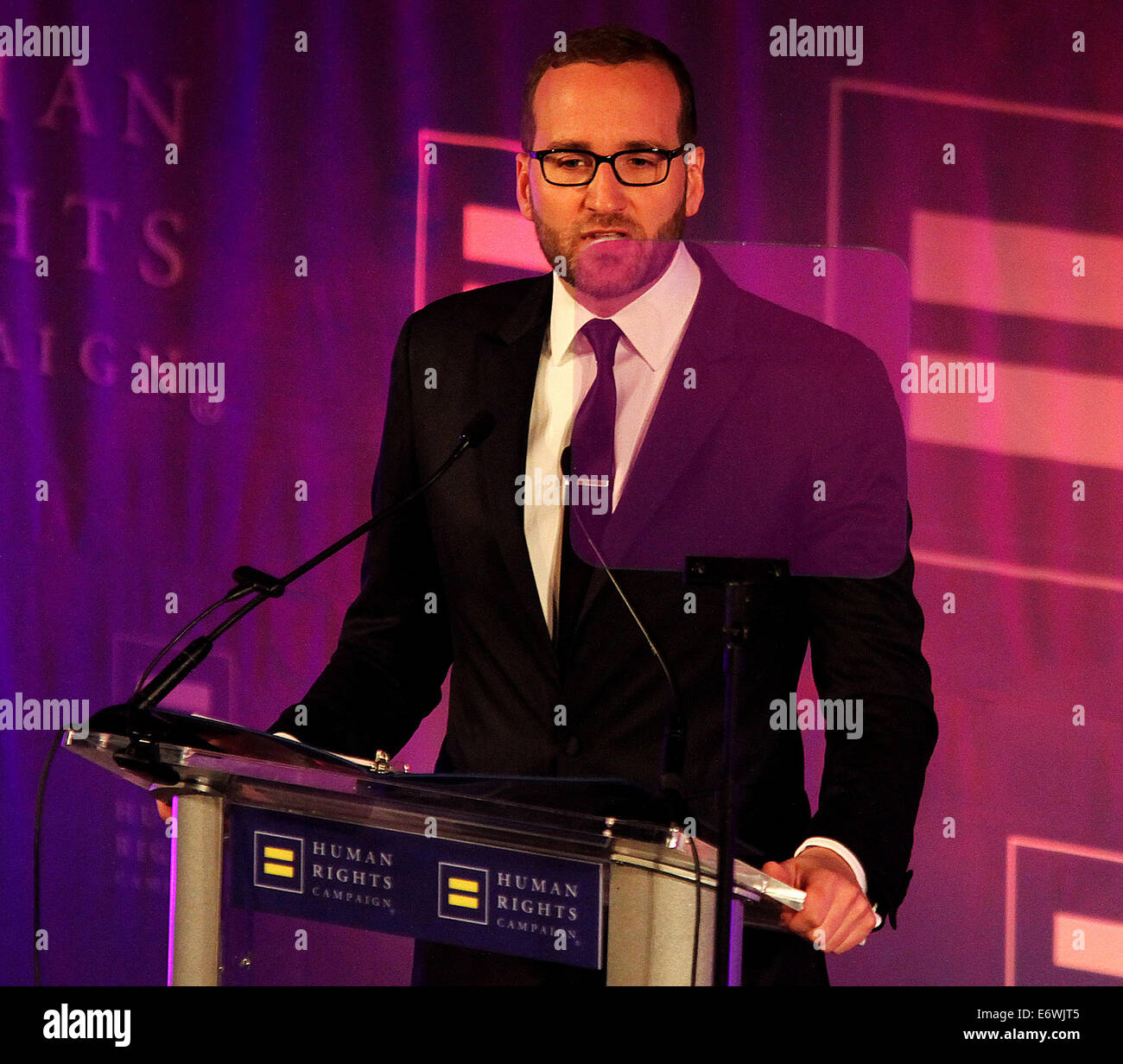 13. jährlichen Human Rights Campaign mehr New York Gala im Waldorf Astoria mit: Tschad Griffin wo: New York, Vereinigte Staaten von Amerika bei: 8. Februar 2014 Stockfoto