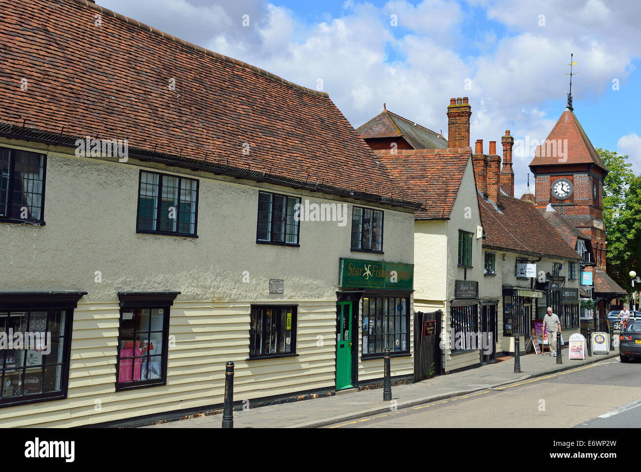High Street, Chipping Ongar, Essex, England, Vereinigtes Königreich Stockfoto