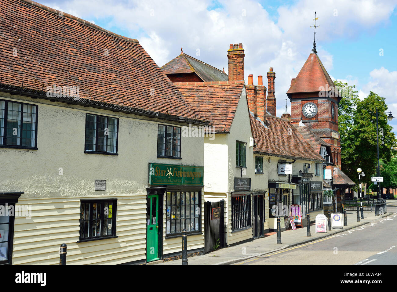 High Street, Chipping Ongar, Essex, England, Vereinigtes Königreich Stockfoto