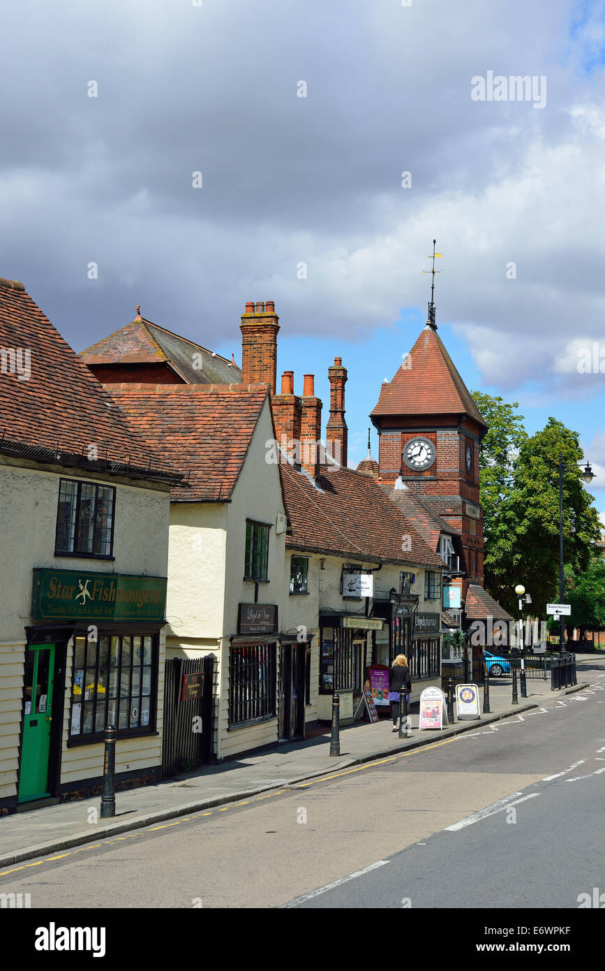 High Street, Chipping Ongar, Essex, England, Vereinigtes Königreich Stockfoto