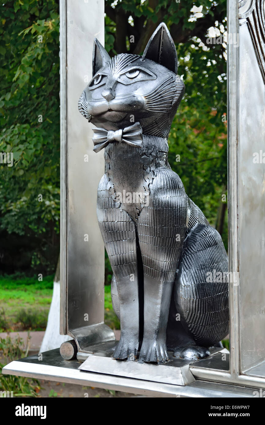 Denkmal für Zelenograd Katzen. Selenogradsk (Cranz), Oblast Kaliningrad, Russland Stockfoto