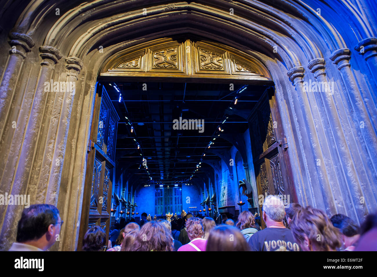 Warner Bros.-Studio Tour London - Making of Harry Potter bewahrt und präsentiert die kultigen Requisiten. Stockfoto