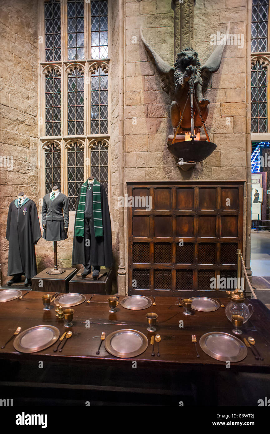 Warner Bros.-Studio Tour London - Making of Harry Potter bewahrt und präsentiert die kultigen Requisiten. Stockfoto