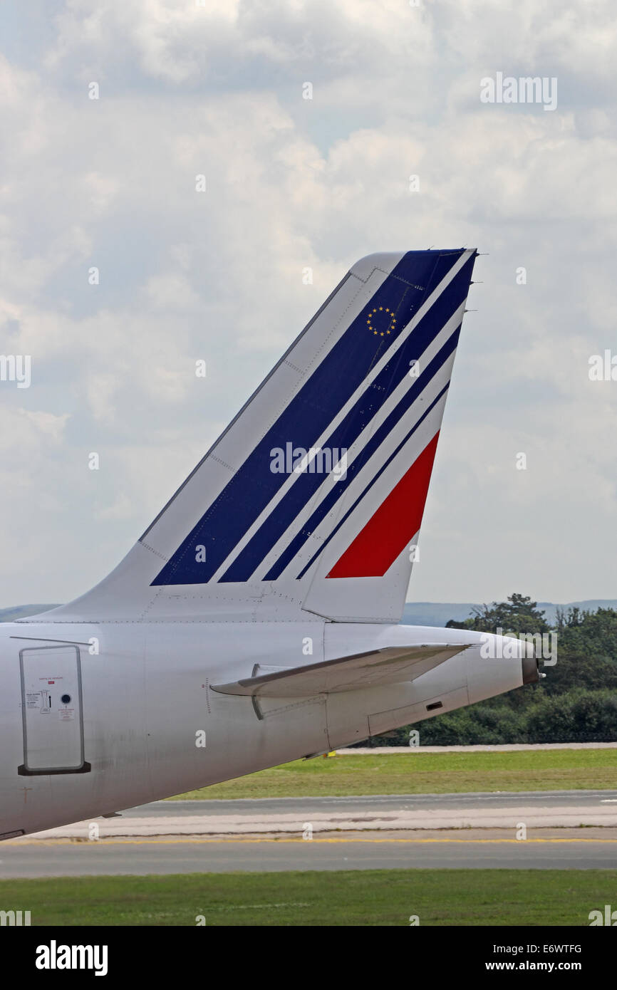 Höhenleitwerk von Air France Airbus A320-214 Stockfoto