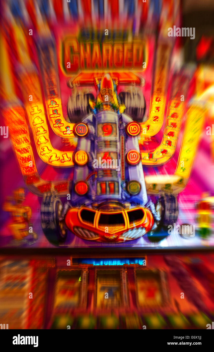 Seaside Amusement Arcade-Maschinen Stockfoto