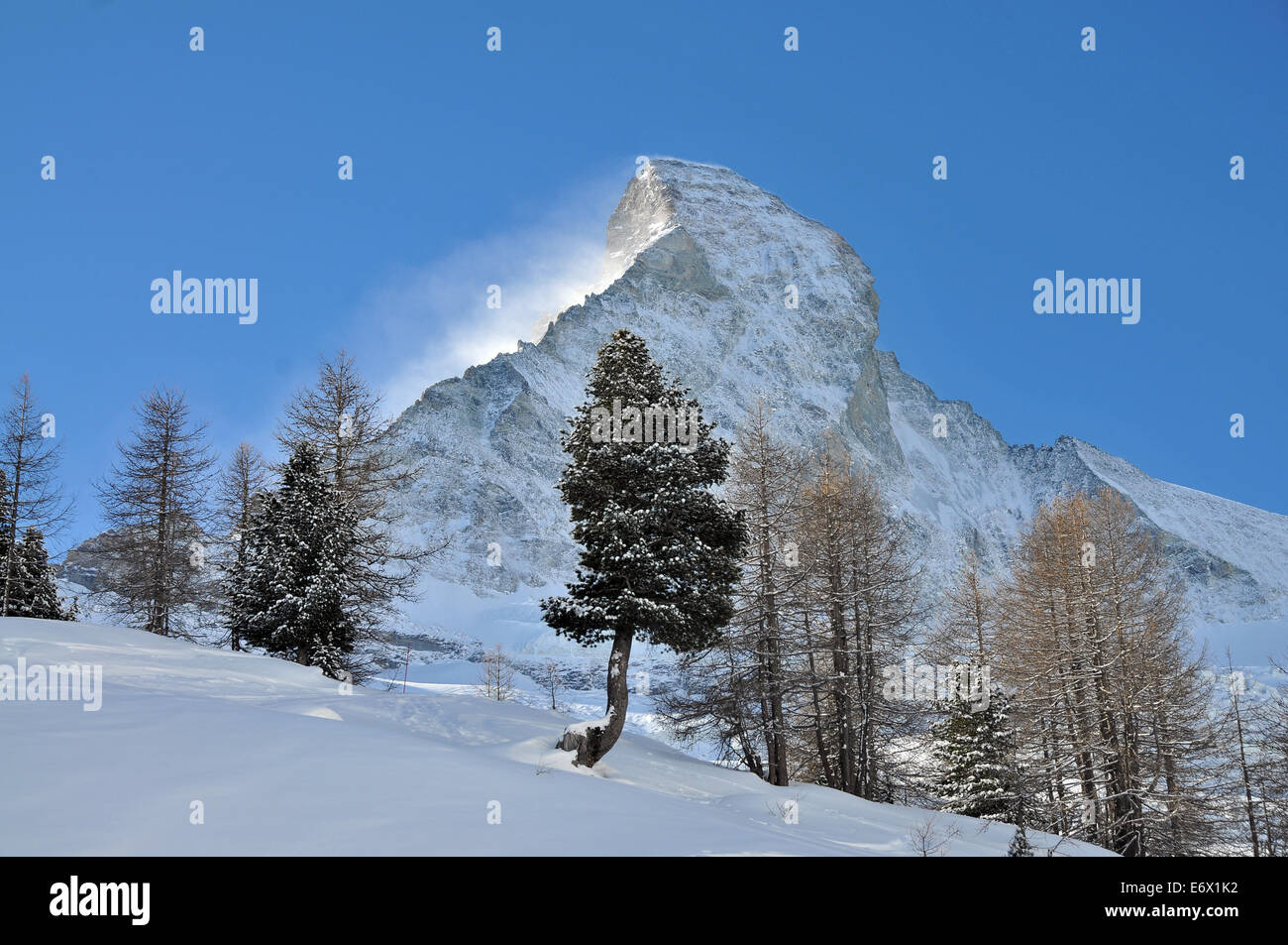 Am Schwarzsee, Zermatt Ski Resort, Wallis, Schweiz Stockfoto