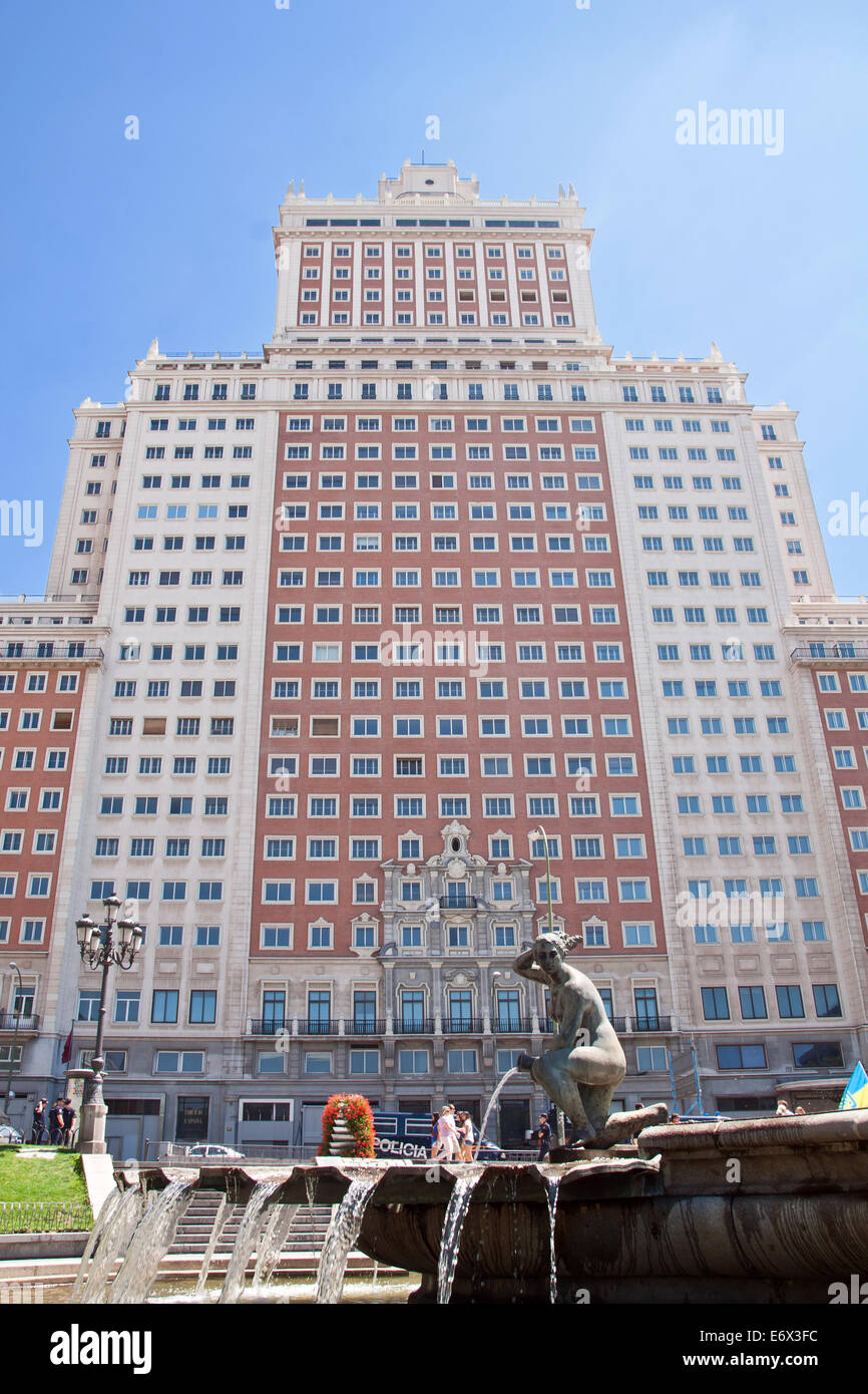 Edificio España - Spanien Gebäude Wolkenkratzer, Plaza de España Stockfoto