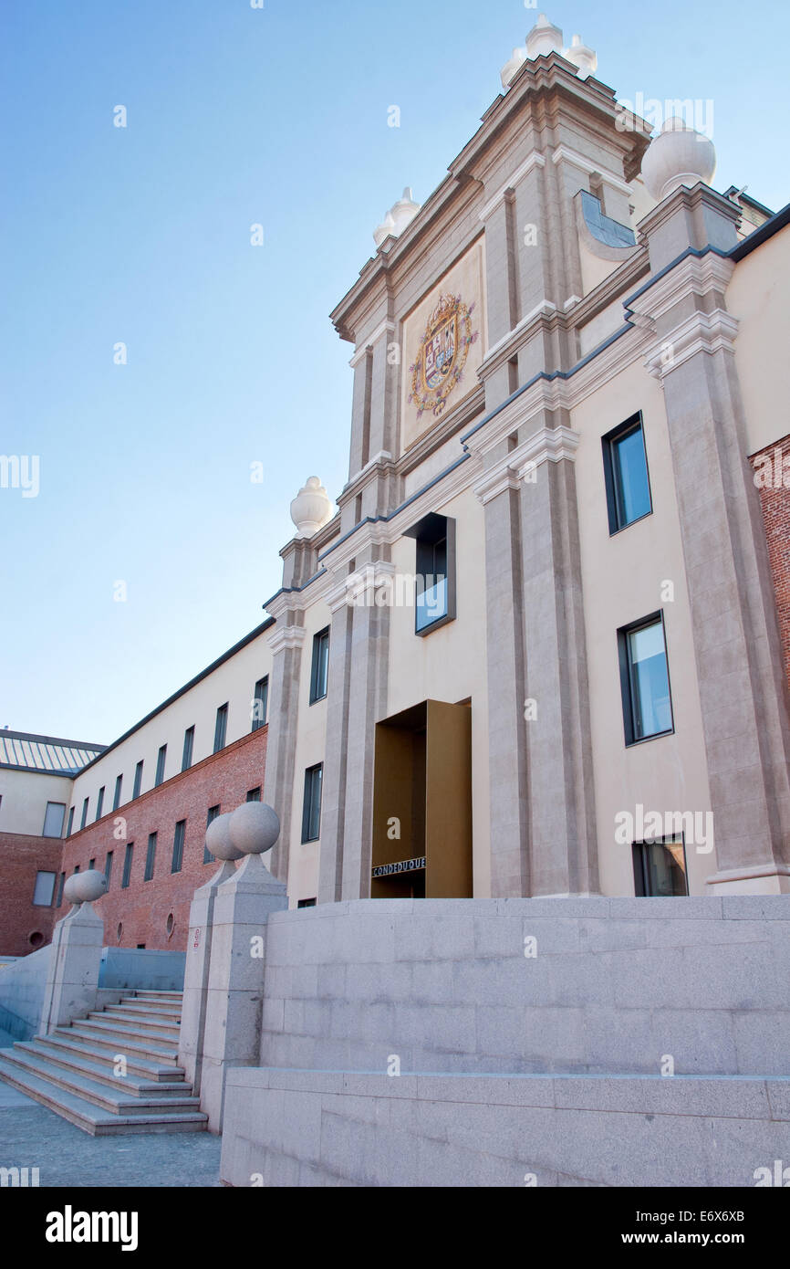 Innenhof des Conde Duque Kulturzentrum, Madrid Stockfoto