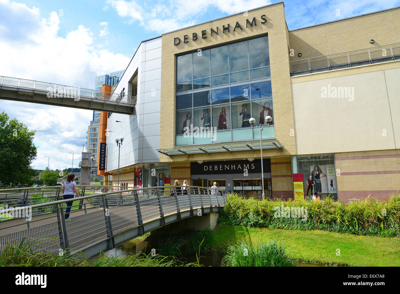 Debenhams Kaufhaus am Riverside-Einkaufszentrum, Hemel Hempstead, Hertfordshire, England, Vereinigtes Königreich Stockfoto