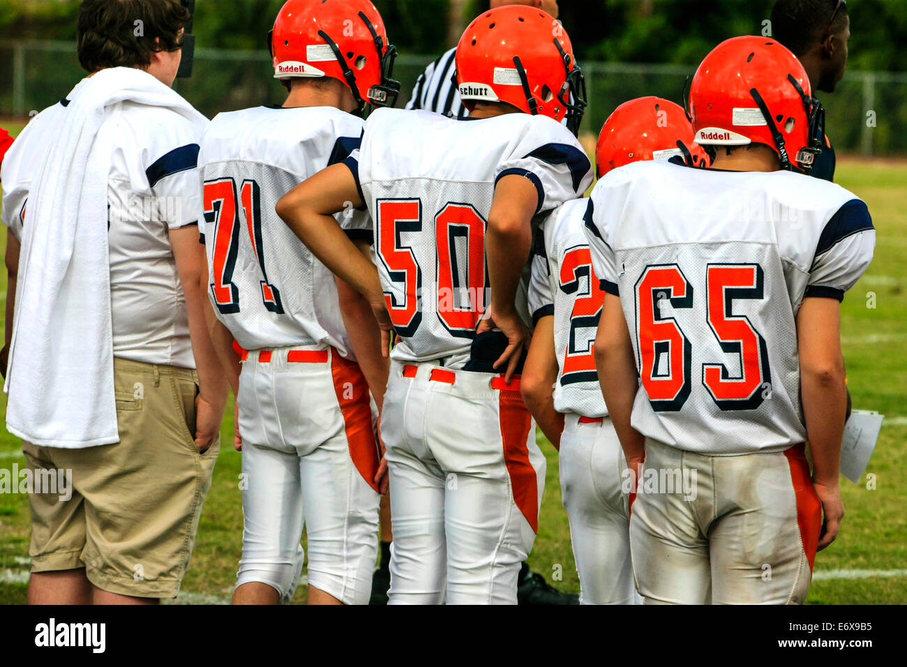 Lemon Bay Junior Varsity Fußball-Mannschaft von Englewood FL Stockfoto