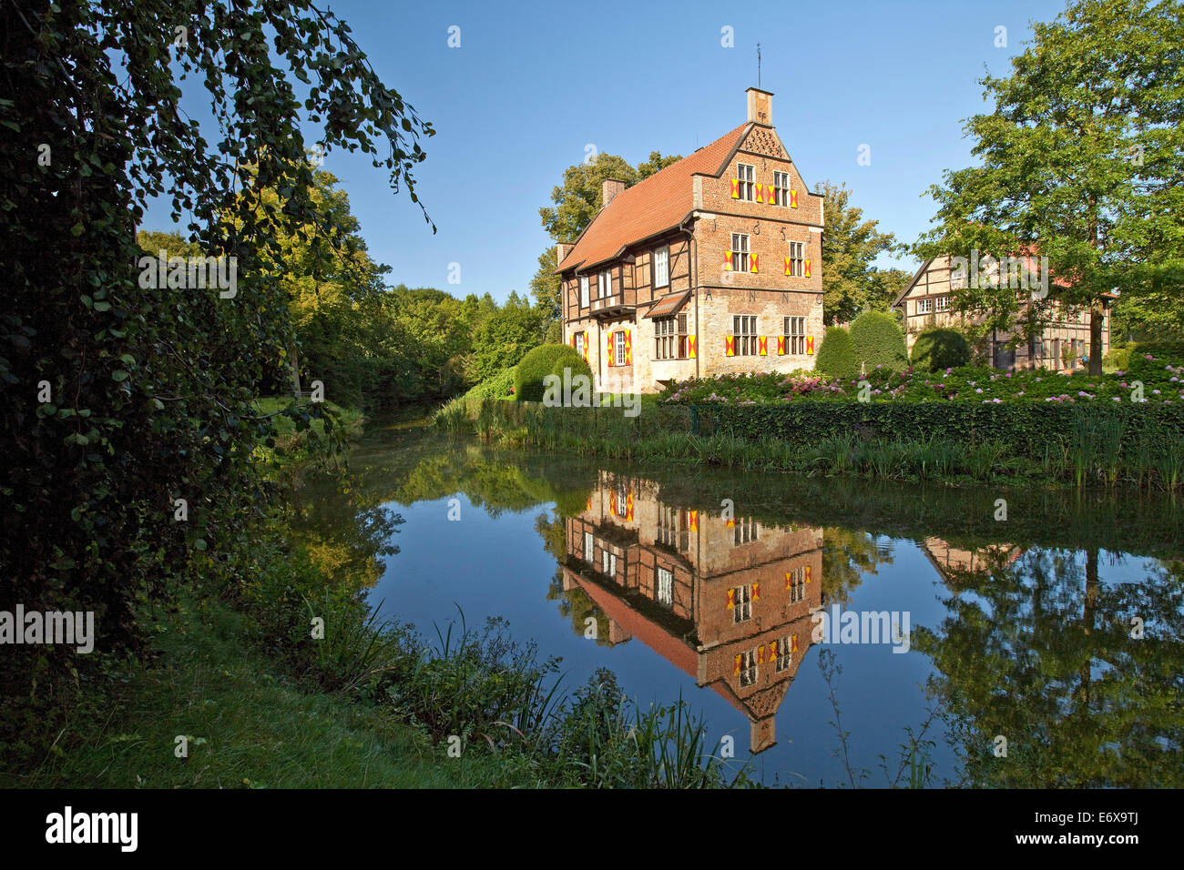 Haus Bisping, sogar Burg, Drensteinfurt, Münsterland, Nordrhein-Westfalen, Deutschland Stockfoto