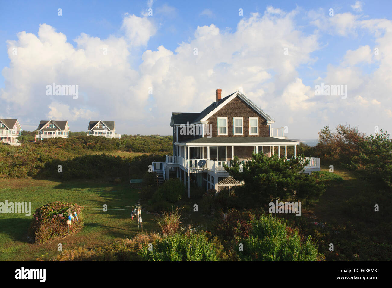 Ferienwohnungen (FeWos) auf Block Island, Rhode Island, USA Stockfoto