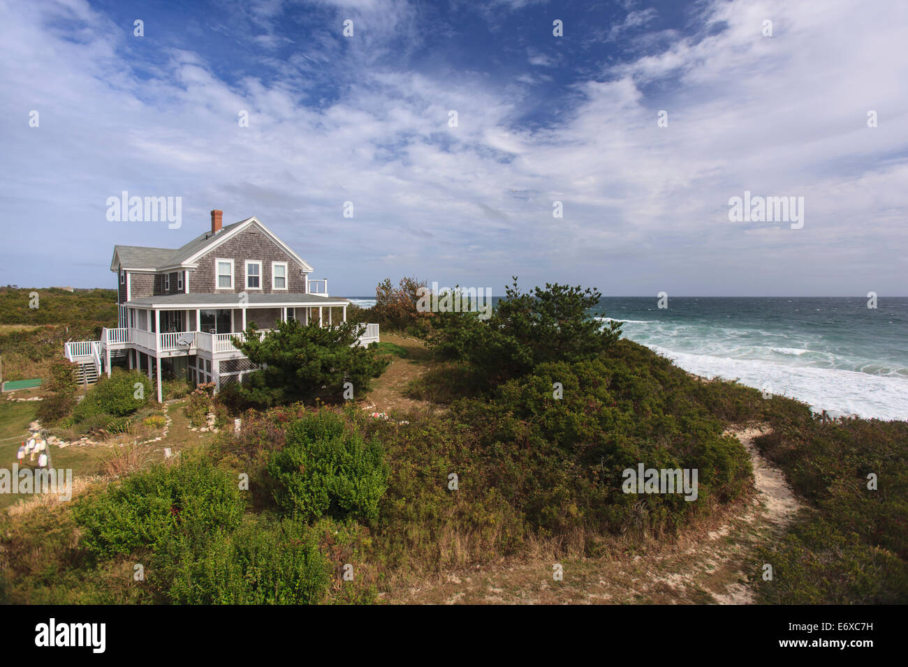 Ferienhaus auf Block Island, Rhode Island, USA Stockfoto