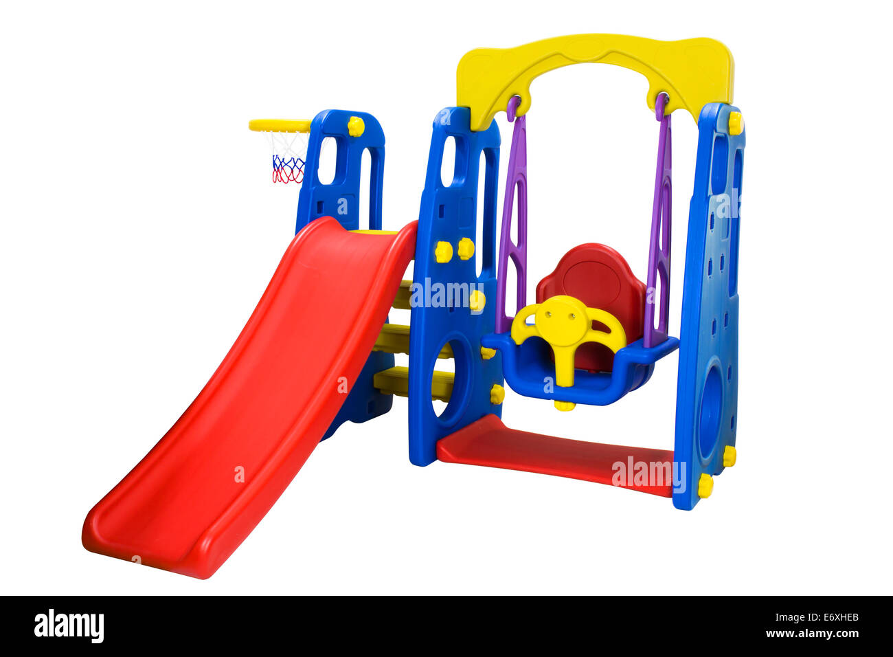 Swing und Schieberegler Spielplatz Stockfoto