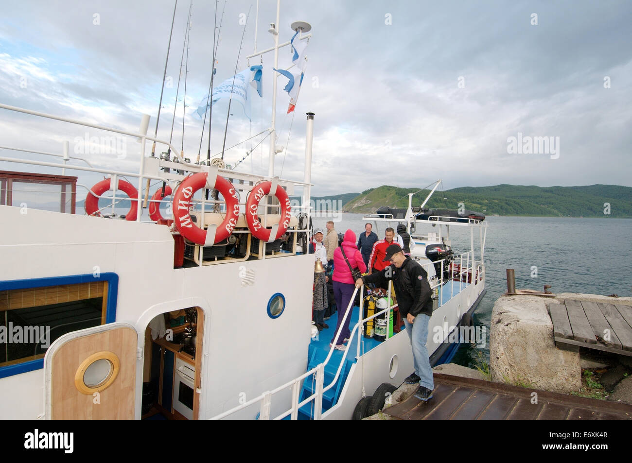 Tauchboot "Mif" (zB. Mythos). Baikalsee, Sibirien, Russland, Eurasien Stockfoto