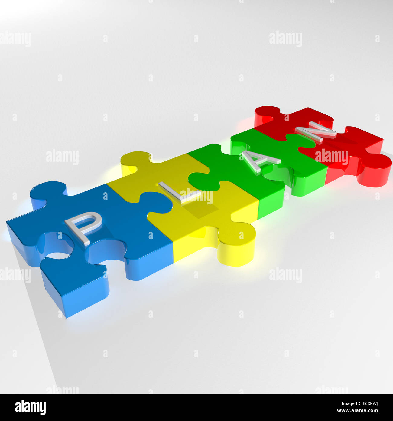 Plan-puzzle Stockfoto