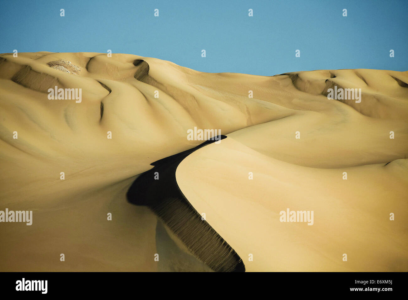 Sanddünen in der Sahara Wüste, Ägypten, Afrika Stockfoto