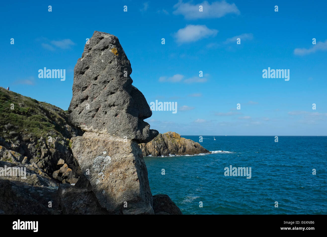 Rock, Skulpturen, Rotheneuf, St. Malo, Bretagne, Frankreich Stockfoto