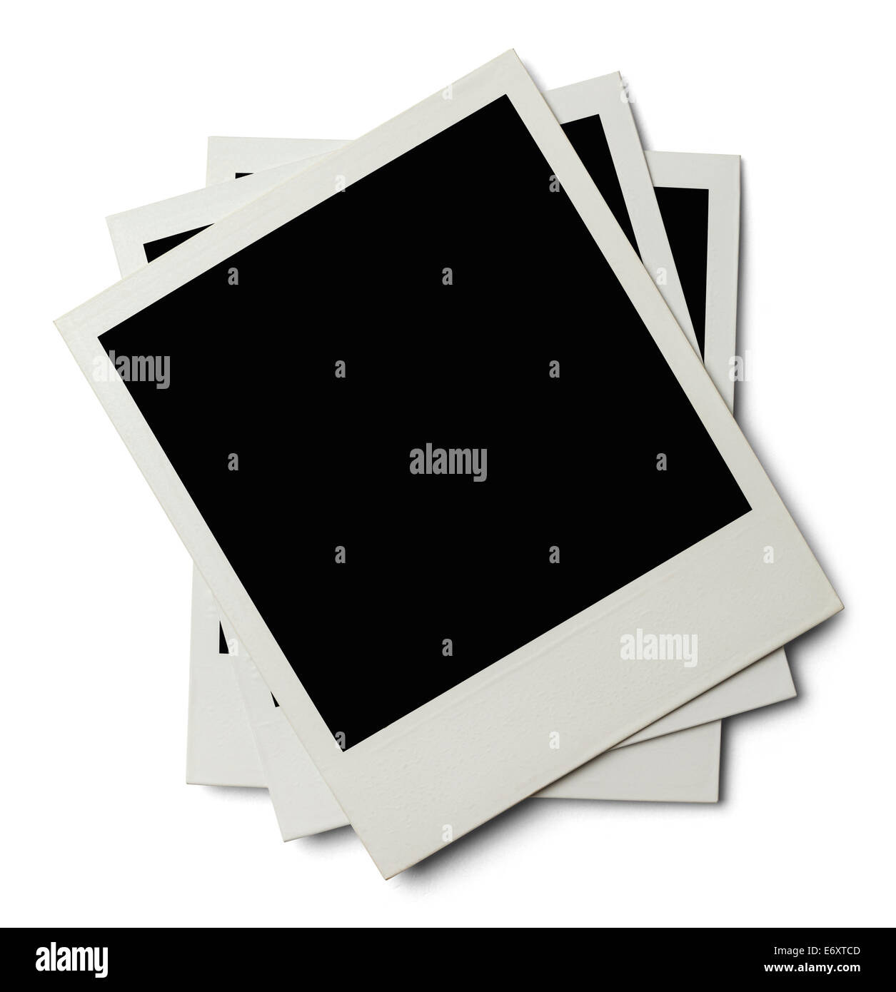 Drei Polaroids, Isolated on White Background. Stockfoto