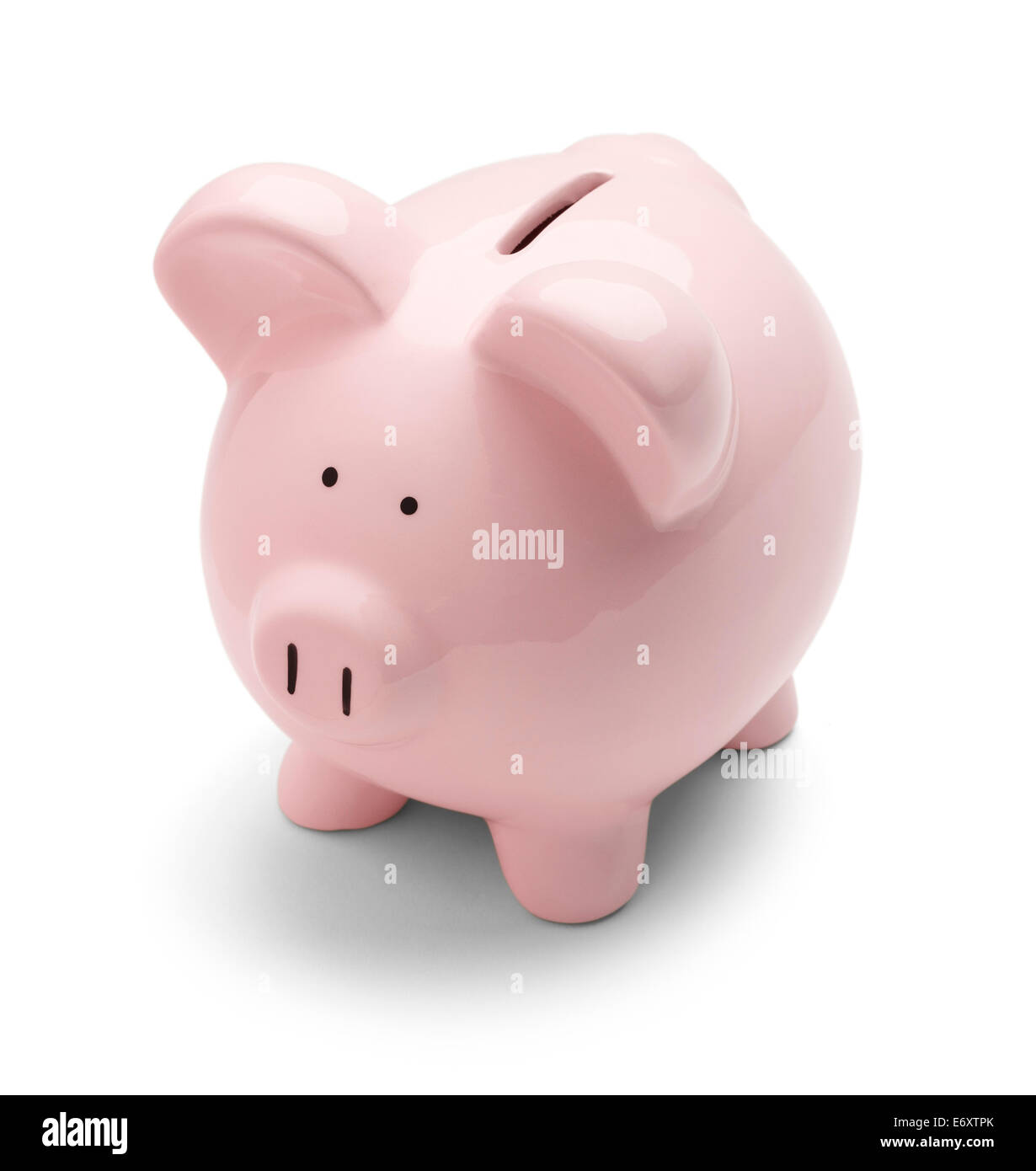 Klassische Schwein Bank, Isolated on White einen Hintergrund. Stockfoto