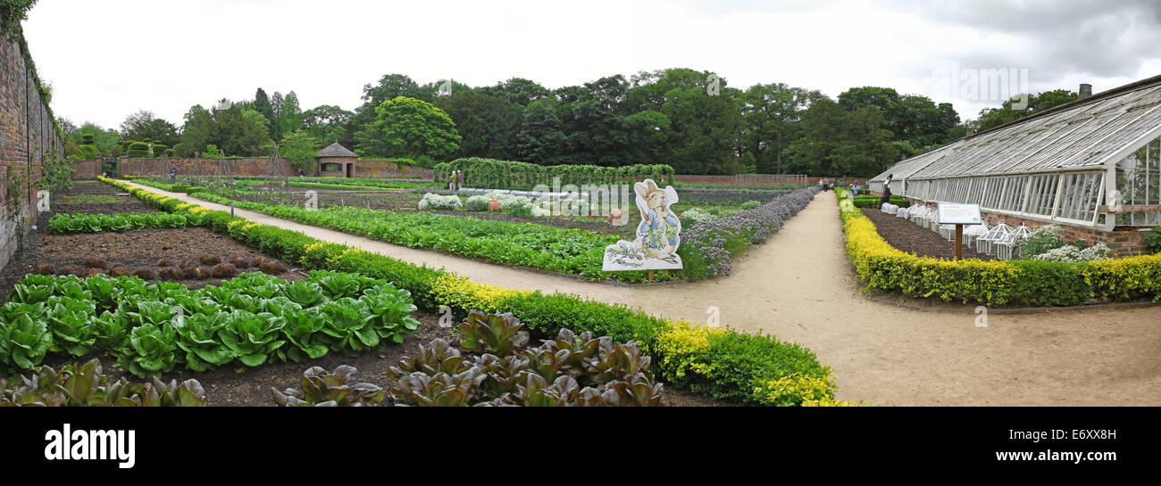 Der ummauerte Gemüsegarten an Tatton Hall Tatton Park Gärten Tatton Cheshire England UK Stockfoto