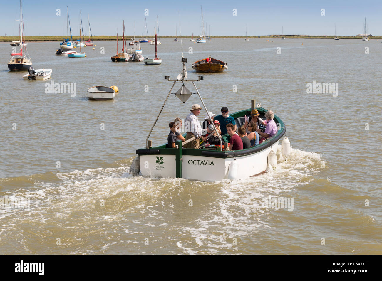 Die Fähre nach Orford Ness, Orford, Suffolk, England, UK. Stockfoto