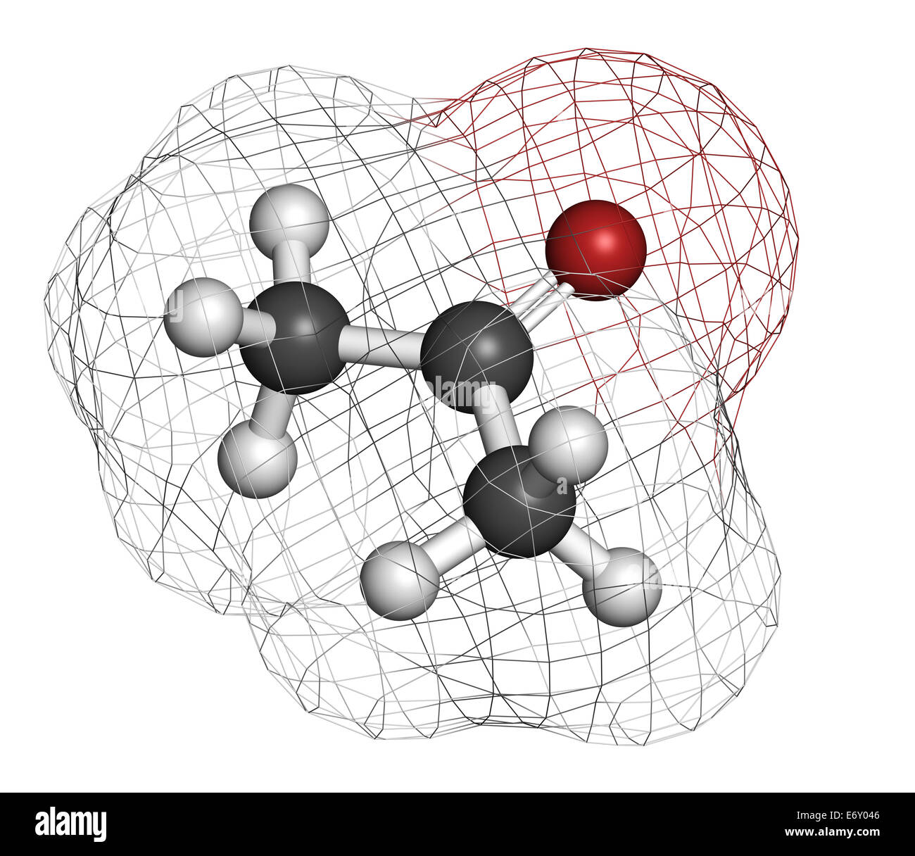 Lösungsmittel Aceton-Molekül. Organischen Lösungsmittel in  Nagellackentferner verwendet. Atome werden als Kugeln mit herkömmlichen  Farbe dargestellt Stockfotografie - Alamy