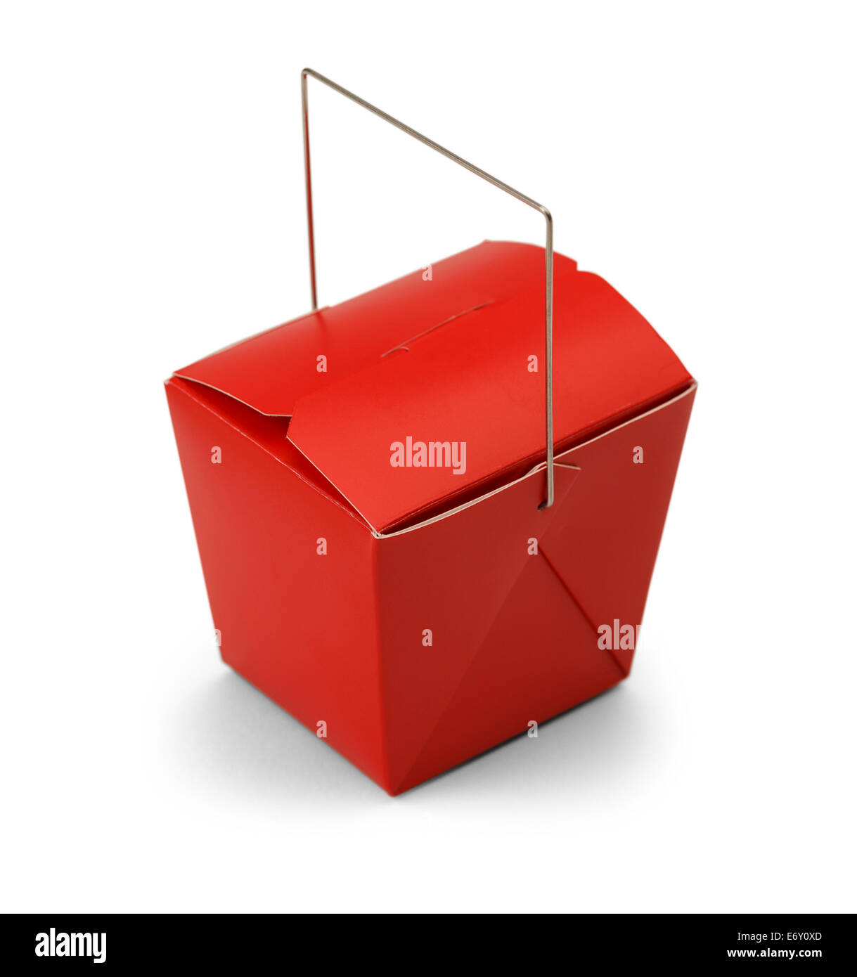 Geschlossene chinesische Nahrungsmittelbehälter, Isolated On White Background. Stockfoto