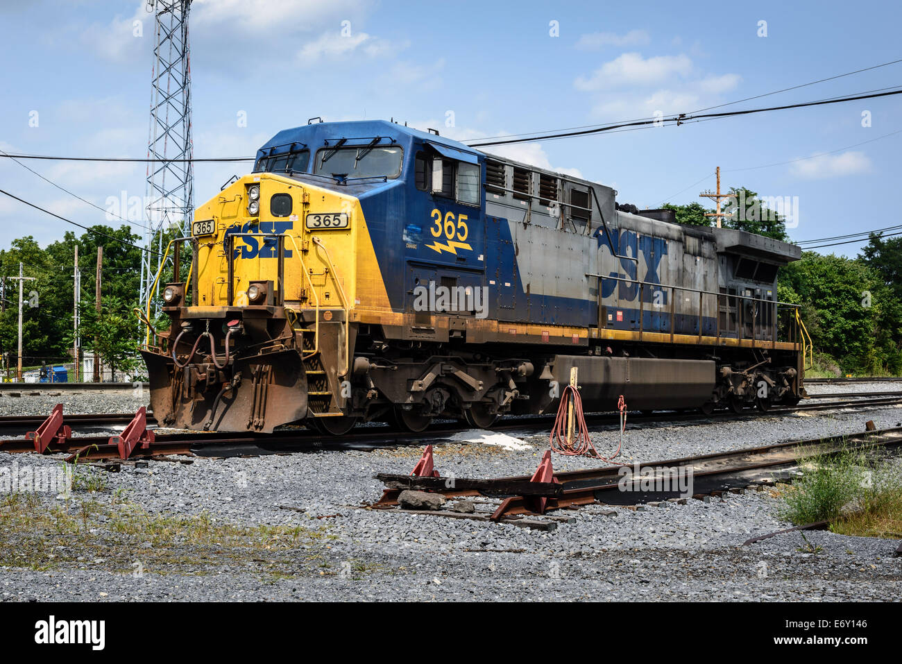 CSX AC4400CW Nr. 365, Hof Hagerstown, Maryland Stockfoto