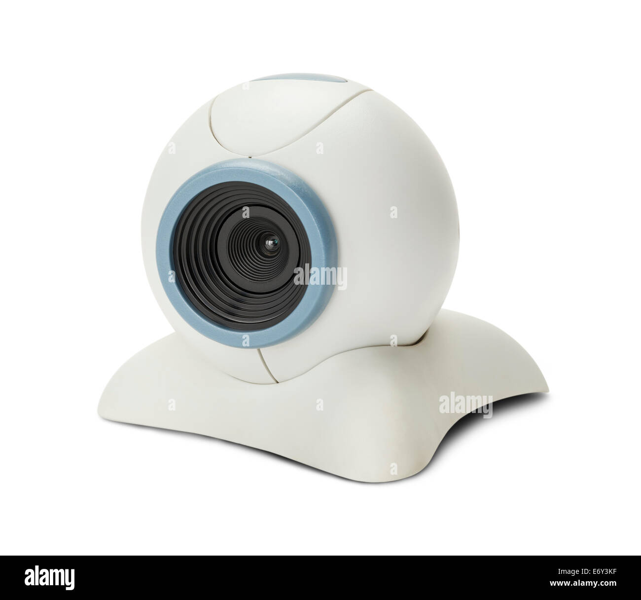 Desktop-Computer-Webkamera, Isolated on White Background. Stockfoto