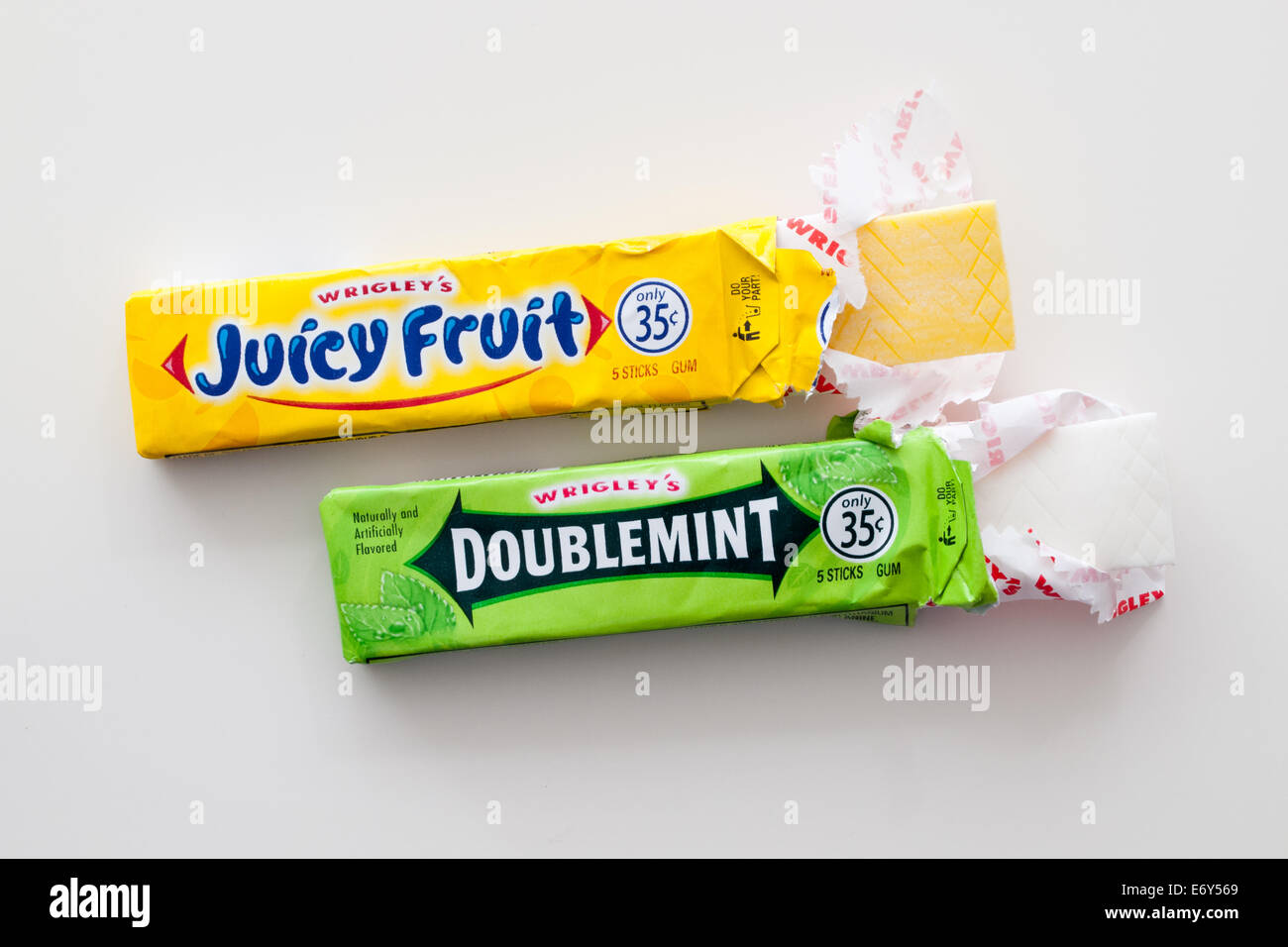 Saftige Frucht Und Doublemint Kaugummi, Hergestellt Von Der Firma Wrigley,  Ein Geschäftsbereich Von Mars Inc Stockfotografie - Alamy