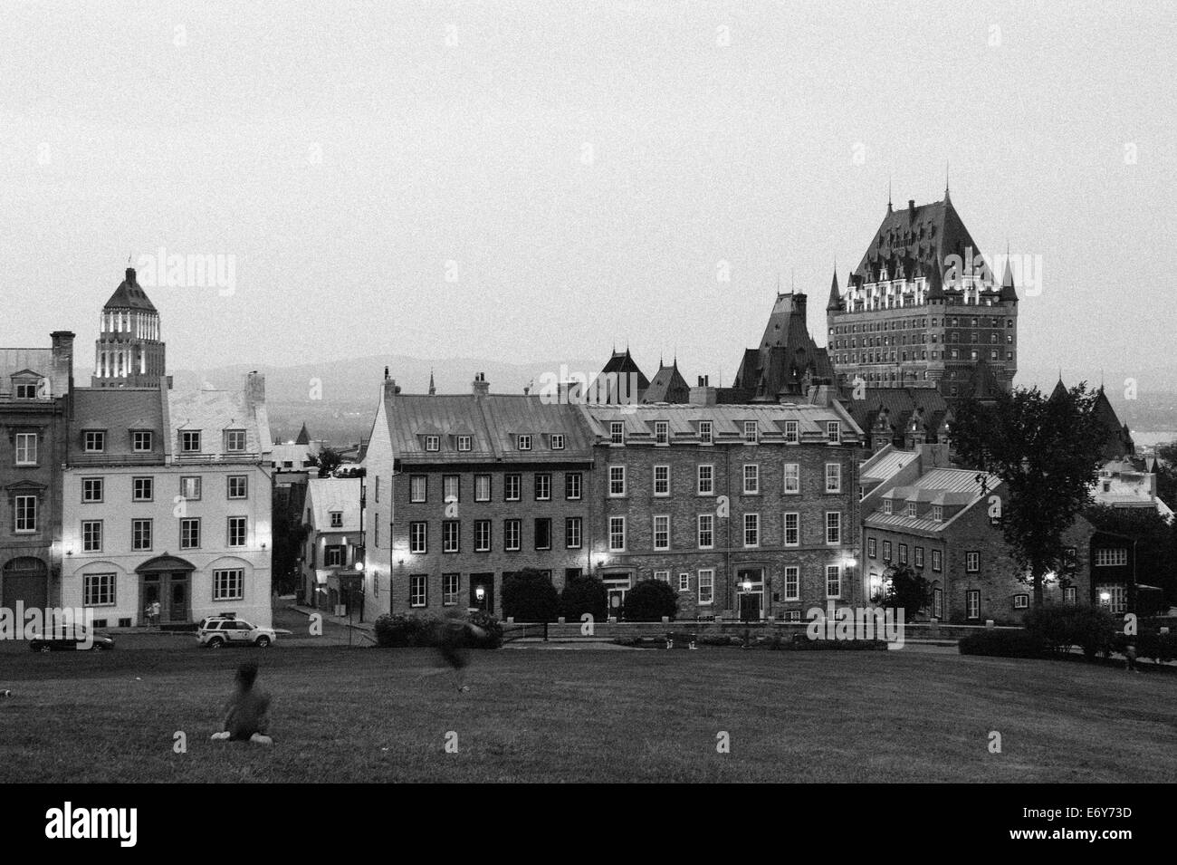 Château Frontenac in Québec, Kanada - das Wahrzeichen dieser historischen Stadt. Stockfoto
