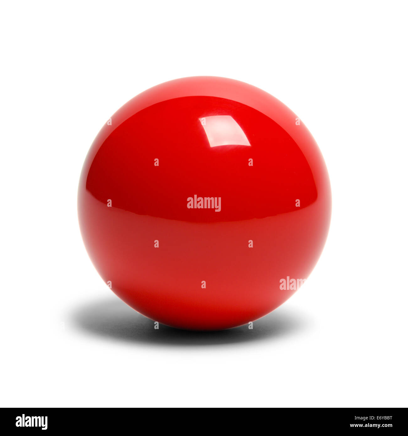 Harten roten Pool Ball, Isolated on White Background. Stockfoto