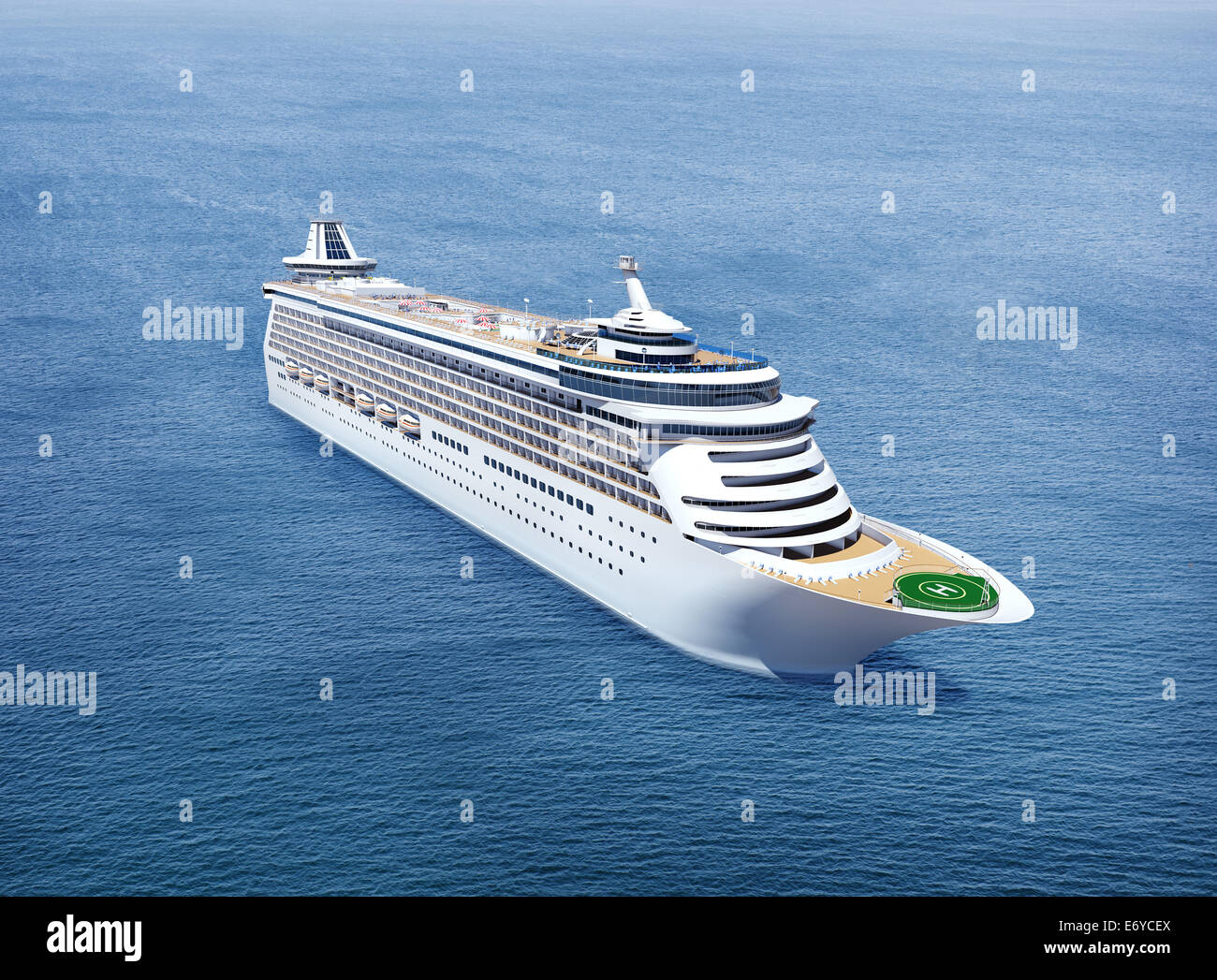 Kreuzfahrt im Ozean Stockfoto