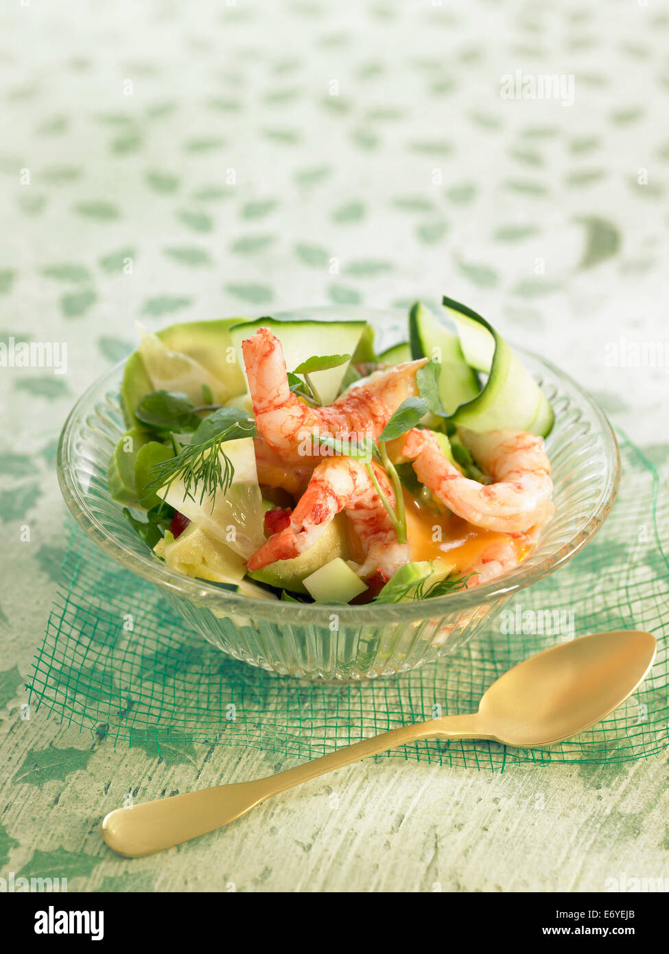 Shrimps-Salat Stockfoto