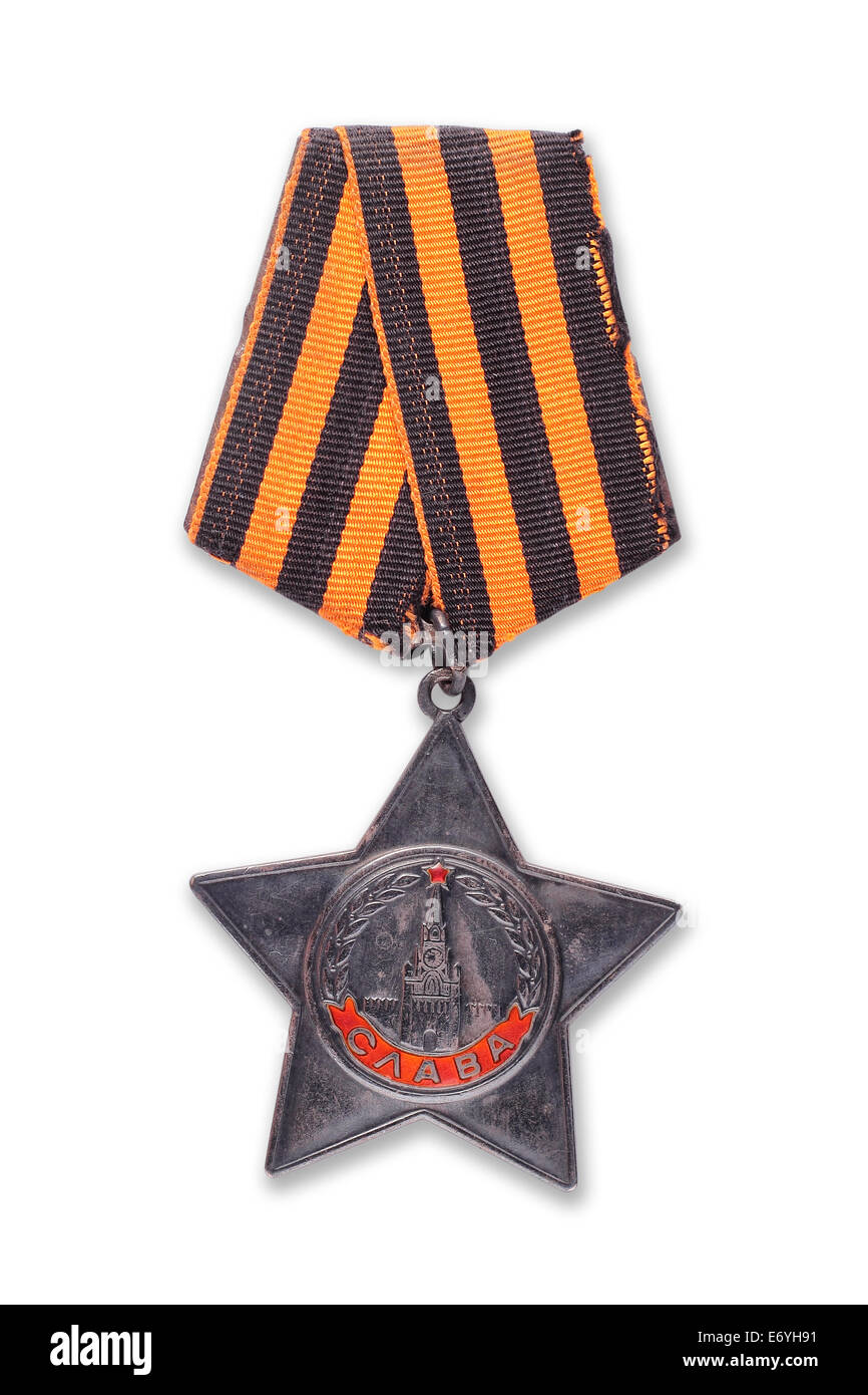 Sowjetische Militär des Order of Glory. Es ist isoliert, die Arbeitskraft der Pfade vorhanden ist. Stockfoto