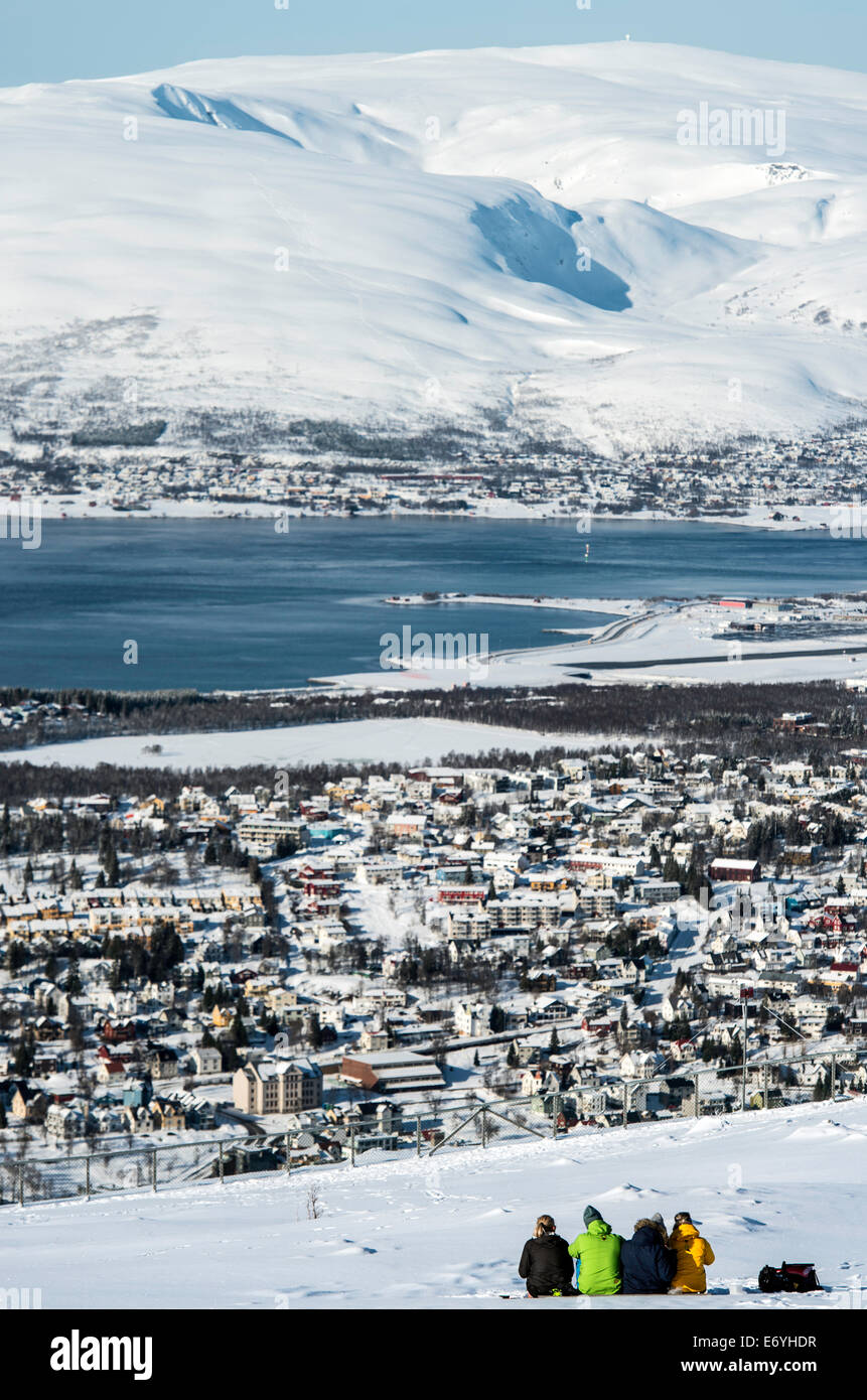 Blick auf Tromsø, Norwegen, Skandinavien, Europa Stockfoto
