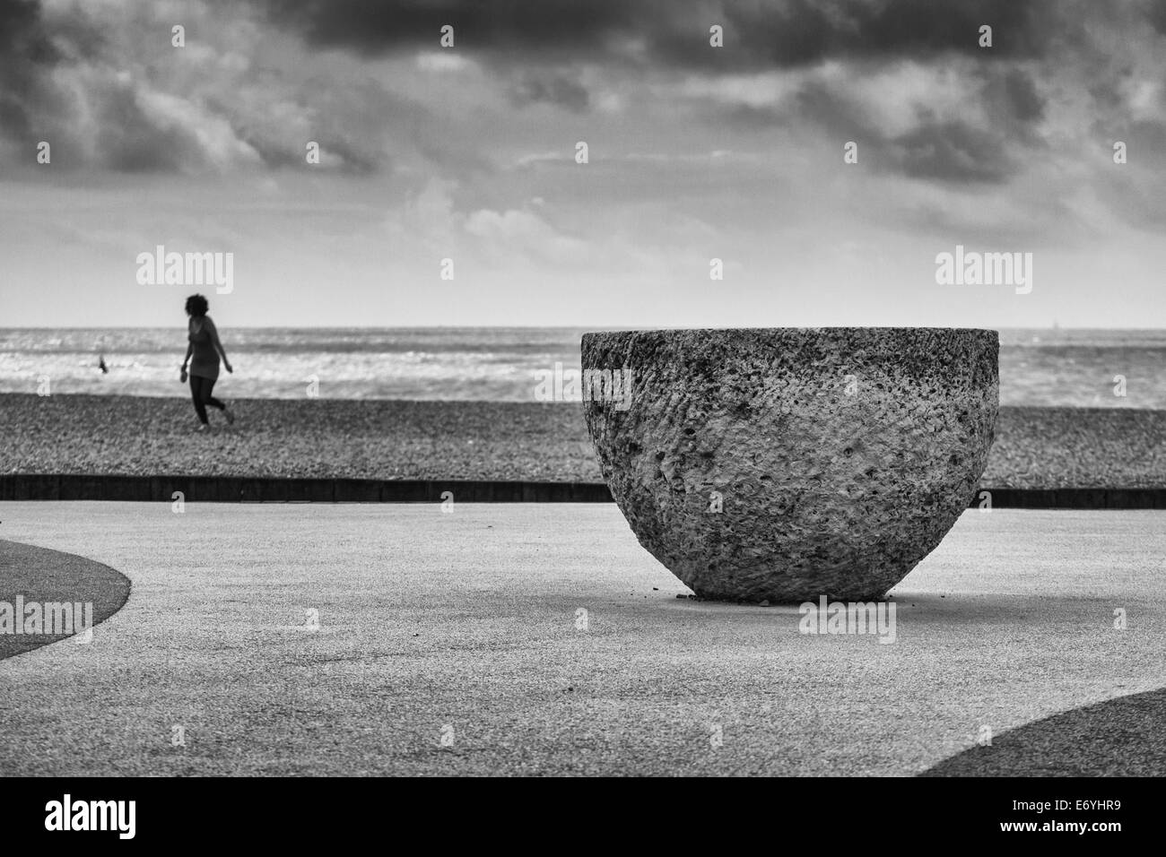 Skulptur auf Brighton seafront Stockfoto