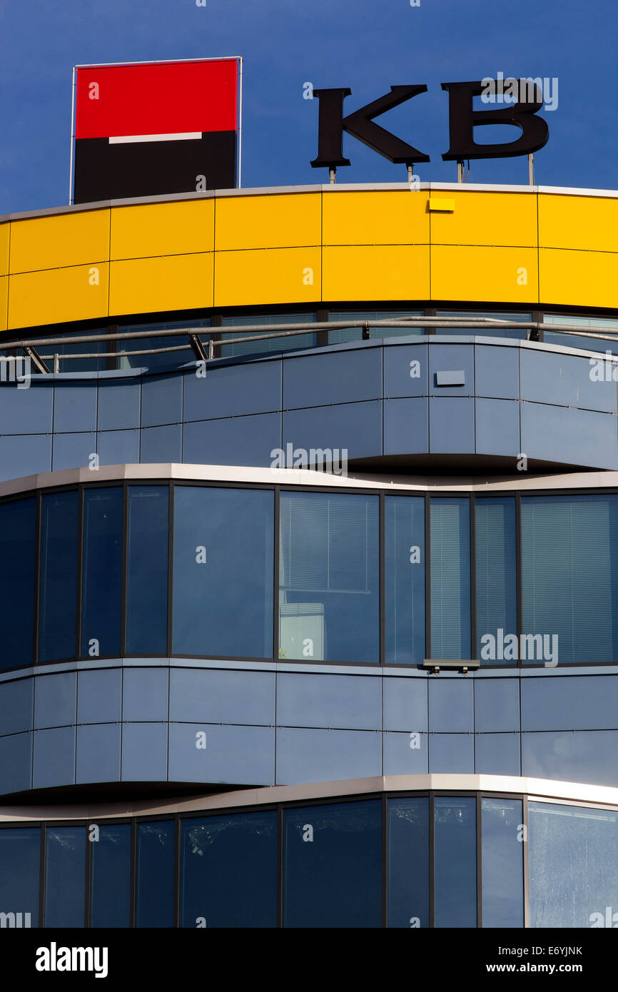Komercni Banka Logo Prag Tschechische Republik Stockfoto