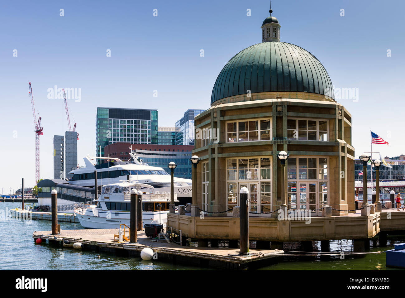 Foster's Rotunde Observatorium auf der Uferpromenade am Hafen von Boston, Massachusettes - USA. Stockfoto