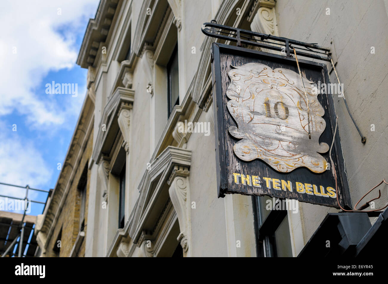 Zehn Glocken Pub in Spitafields, London Stockfoto