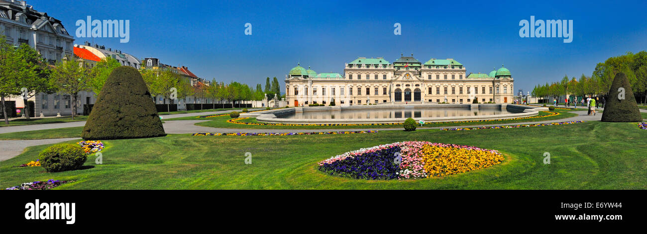Wien, Österreich. Oberes Belveder und österreichische Gallerie (obere Belvedere und der österreichischen Kunst-Galerie) Stockfoto