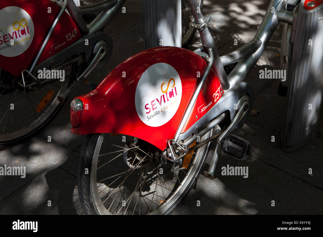 Sevilla-Bike-Verleih Stockfoto