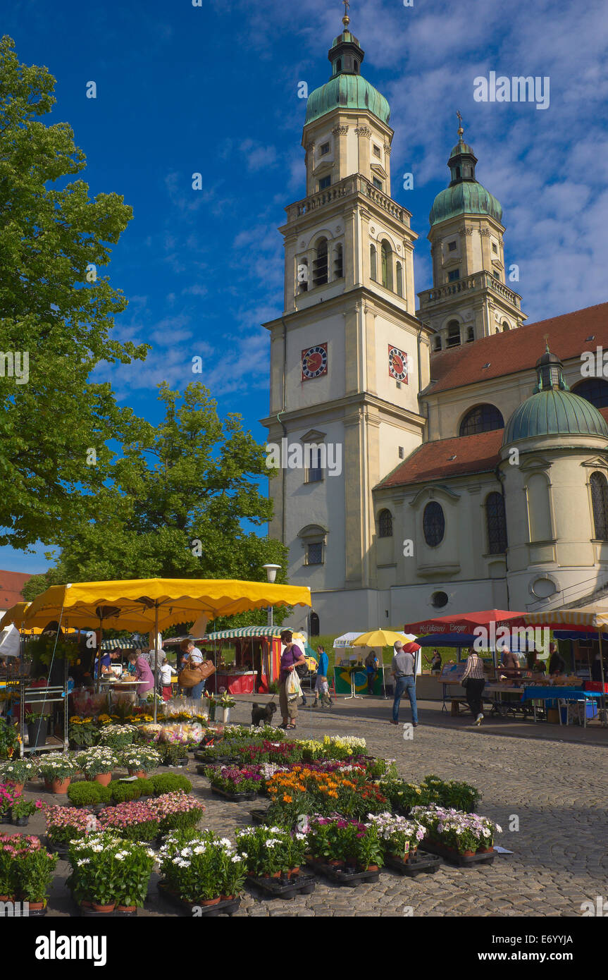 Kempten, Sankt Lorenz Basilica, Benediktiner-Abtei, Allgäu, Allgäu, Bayern, Deutschland Stockfoto