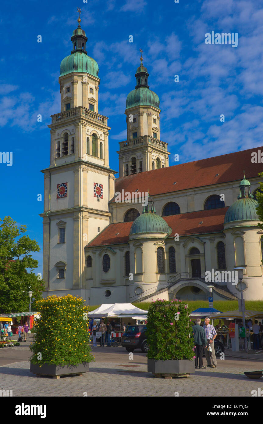 Kempten, Sankt Lorenz Basilica, Benediktiner-Abtei, Allgäu, Allgäu, Bayern, Deutschland Stockfoto