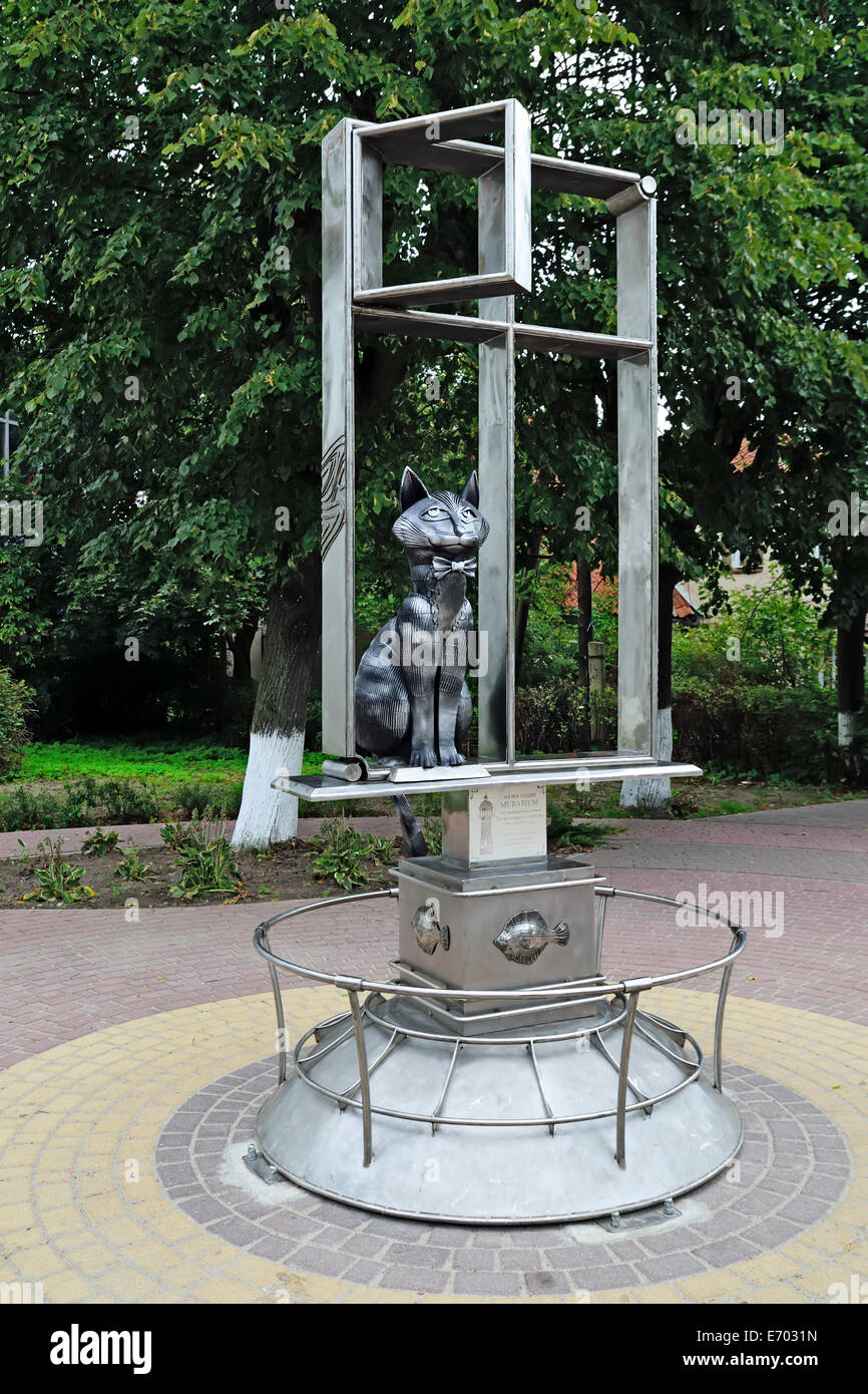 Denkmal für Zelenograd Katzen. Selenogradsk (Cranz), Oblast Kaliningrad, Russland Stockfoto