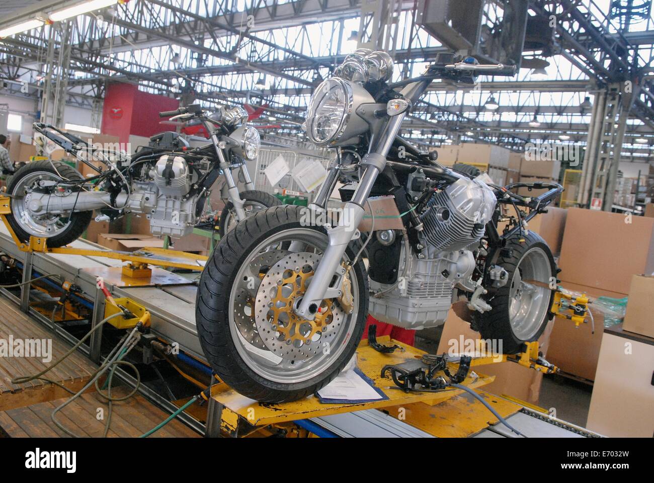 Motoguzzi Motorradfabrik in Mandello Lario (Italien) Stockfoto