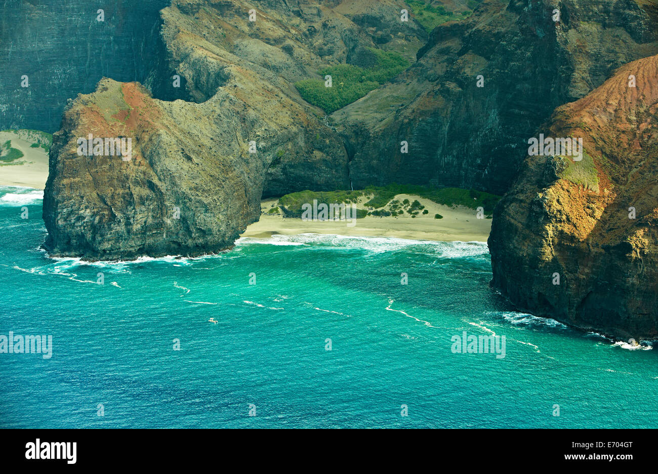 Honopu Strand, Na Pali Coast, Kaua ' i, Hawaii, USA Stockfoto