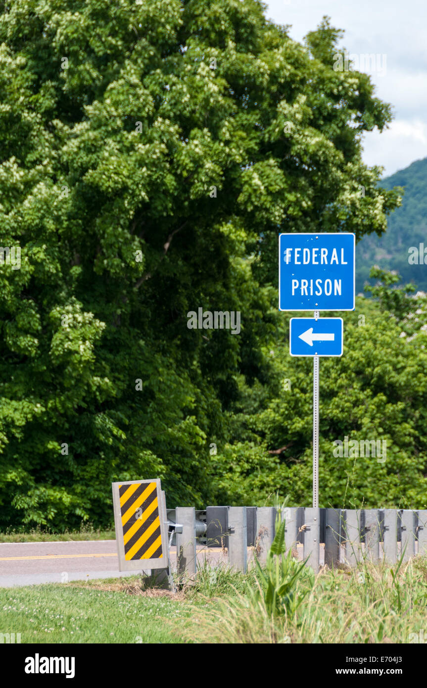 Melden Sie sich USP LEE eine hohe Sicherheit US-Gefängnis in Virginia Stockfoto