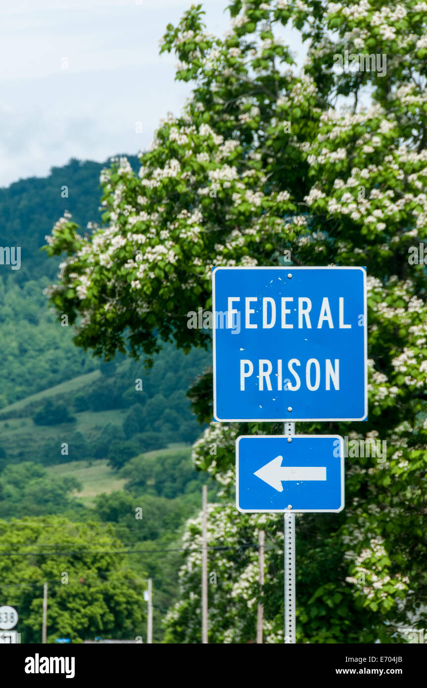 Melden Sie sich USP LEE eine hohe Sicherheit US-Gefängnis in Virginia Stockfoto